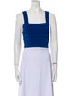 Sandro Square Neckline Sleeveless Crop Top