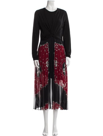 Sandro Printed Long Dress