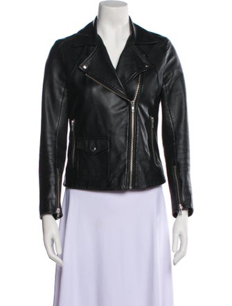 Sandro Leather Biker Jacket