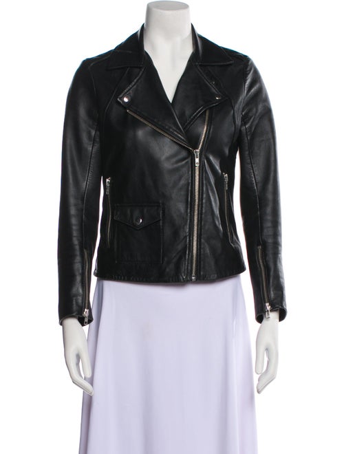 Sandro Leather Biker Jacket