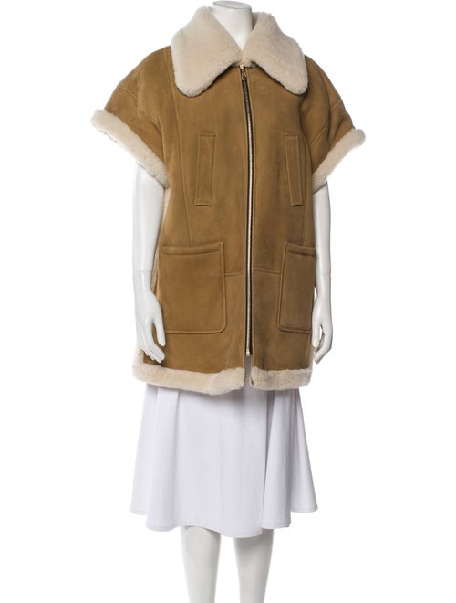 Sandro Wool Fur Coat