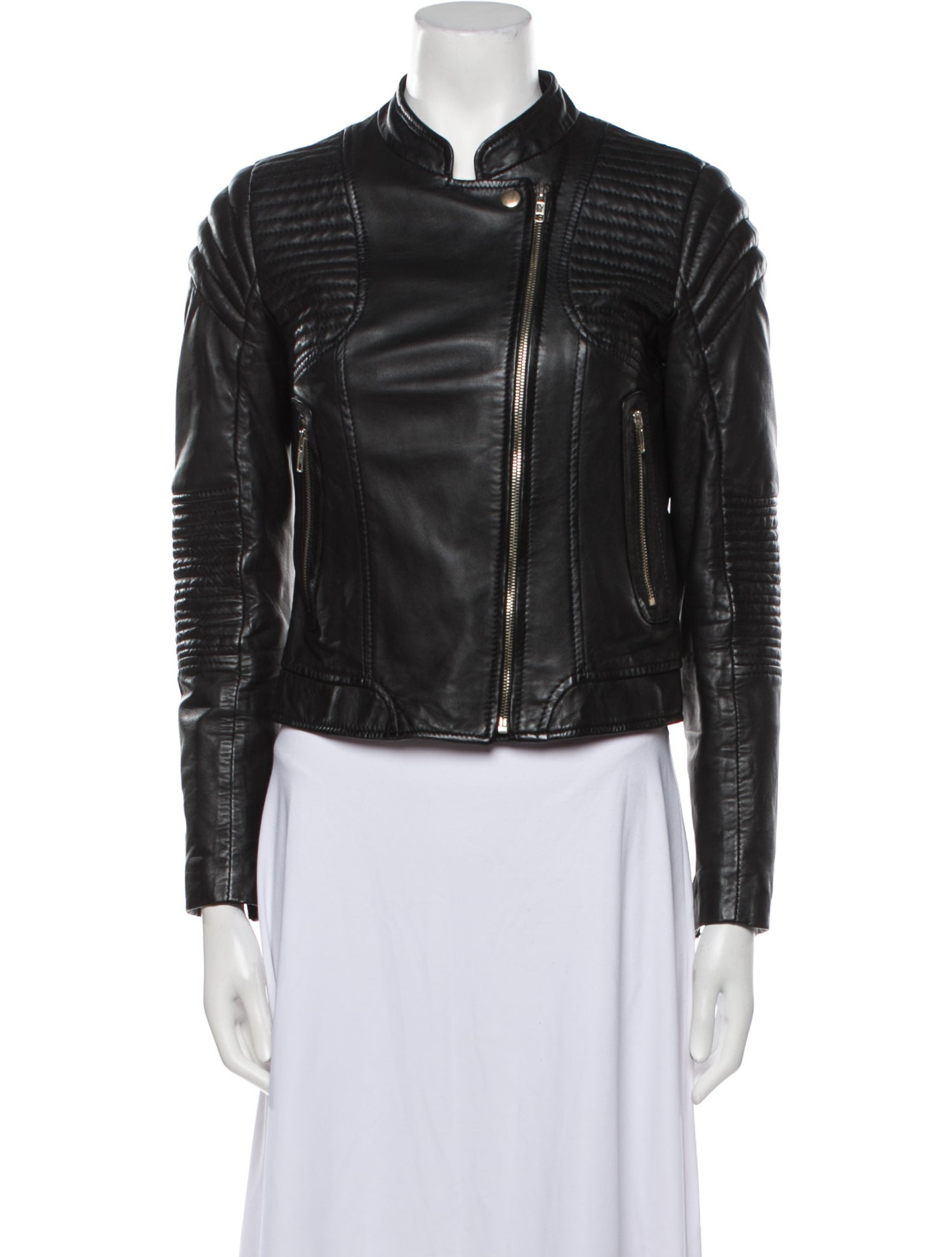 Sandro Leather Biker Jacket