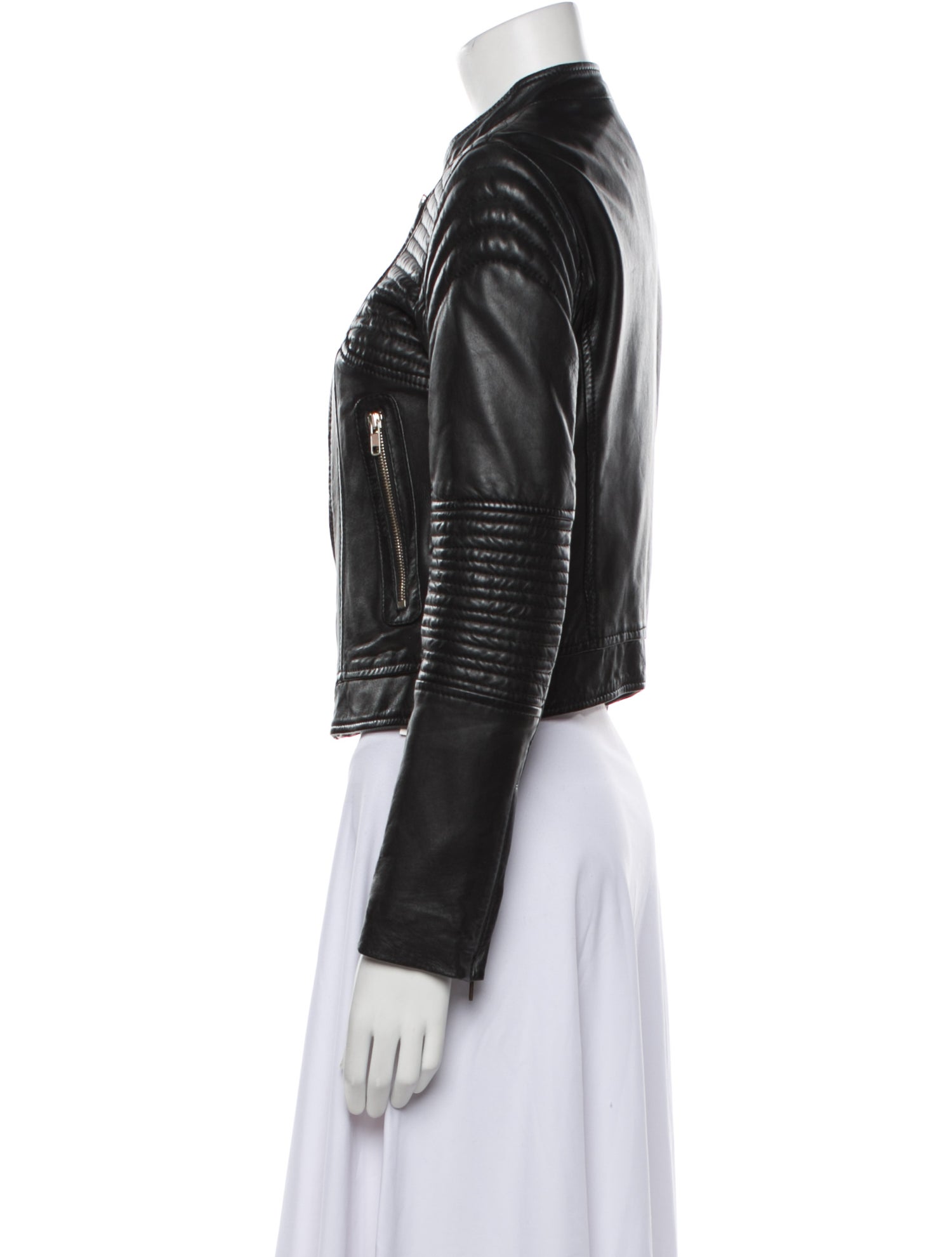 Sandro Leather Biker Jacket