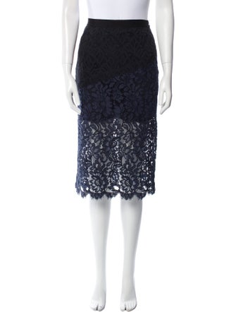 Sandro Lace Pattern Knee-Length Skirt