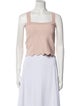 Sandro Square Neckline Sleeveless Crop Top