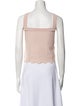 Sandro Square Neckline Sleeveless Crop Top