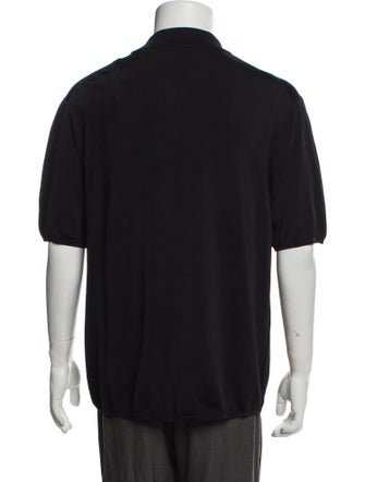 Sandro Collar Short Sleeve Polo Shirt