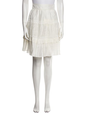 Sandro Skirts Linen Knee-Length Skirt M