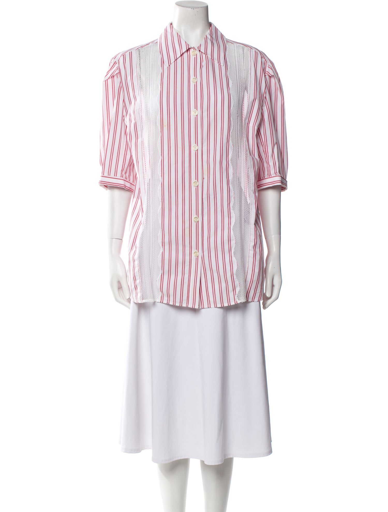 Sandro Striped Three-Quarter Sleeve Tunic