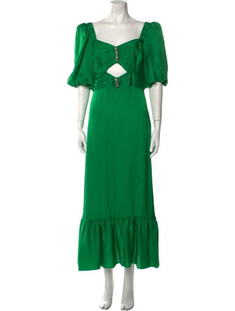 Sandro Square Neckline Long Dress