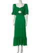 Sandro Square Neckline Long Dress