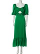 Sandro Square Neckline Long Dress