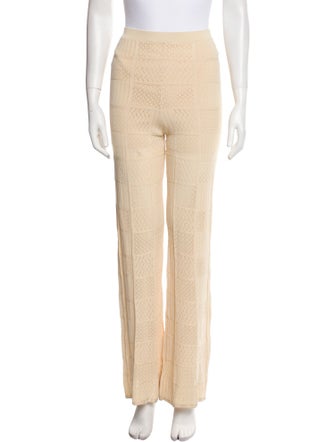 Sandro Lace Pattern Wide Leg Pants