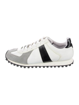 Sandro Leather Colorblock Pattern Sneakers