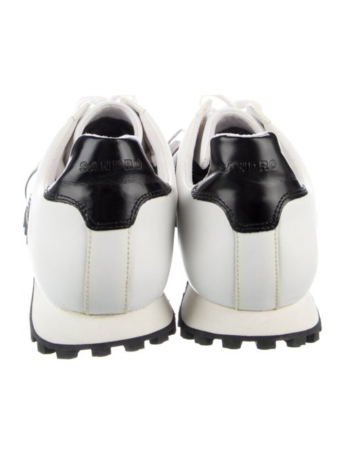 Sandro Leather Colorblock Pattern Sneakers