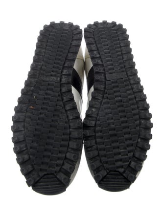 Sandro Leather Colorblock Pattern Sneakers