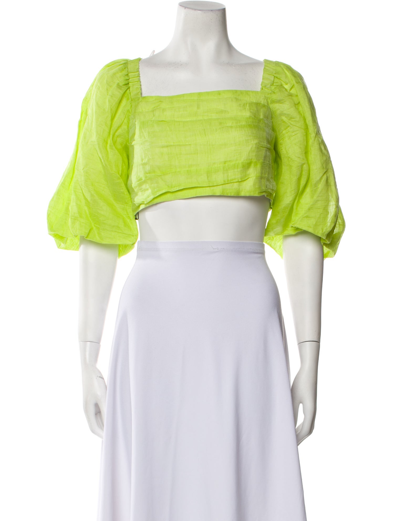 Sandro Linen Square Neckline Crop Top w/ Tags
