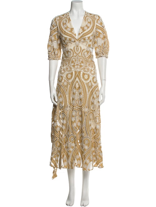 Sandro Paisley Print Long Dress