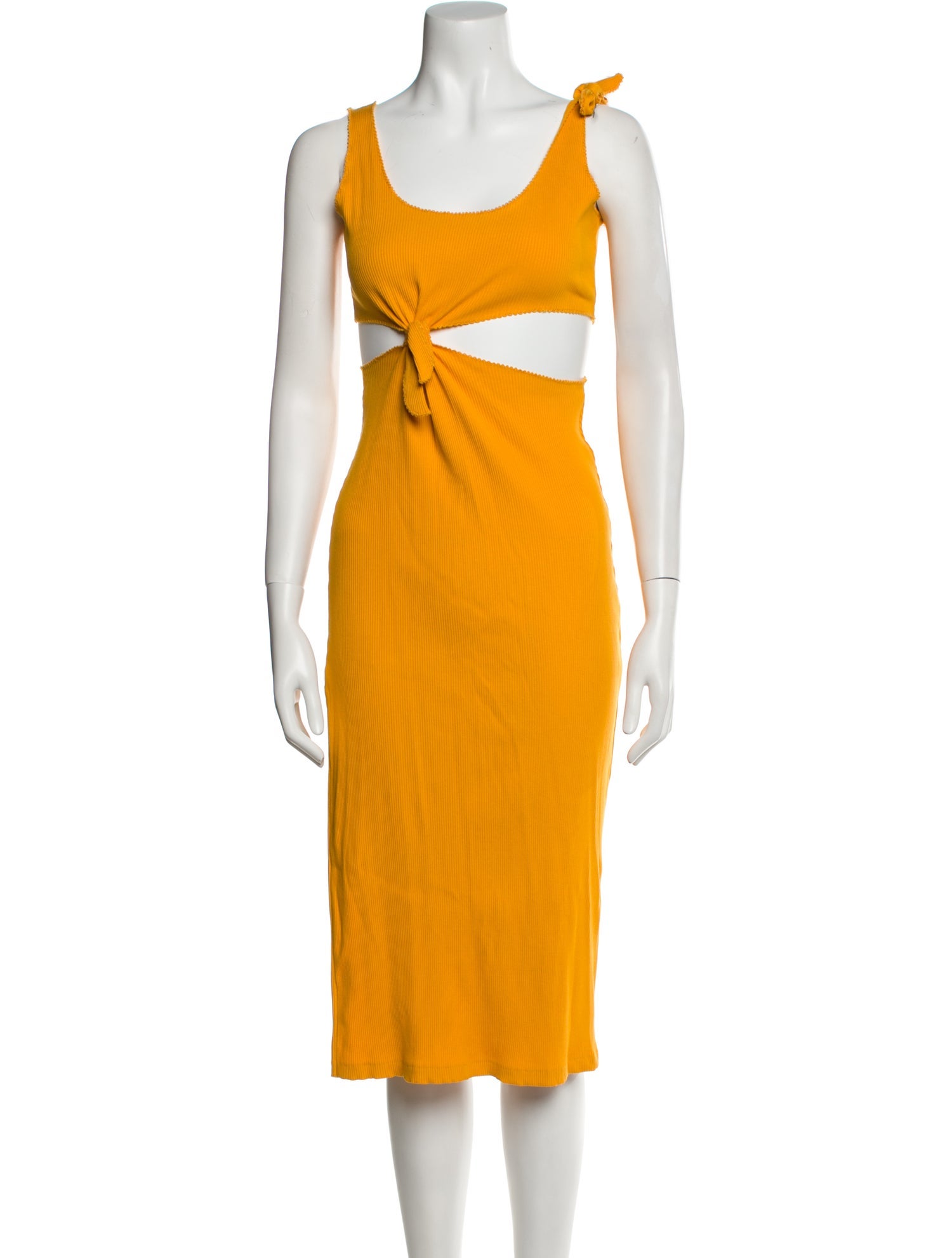 Sandro Scoop Neck Midi Length Dress