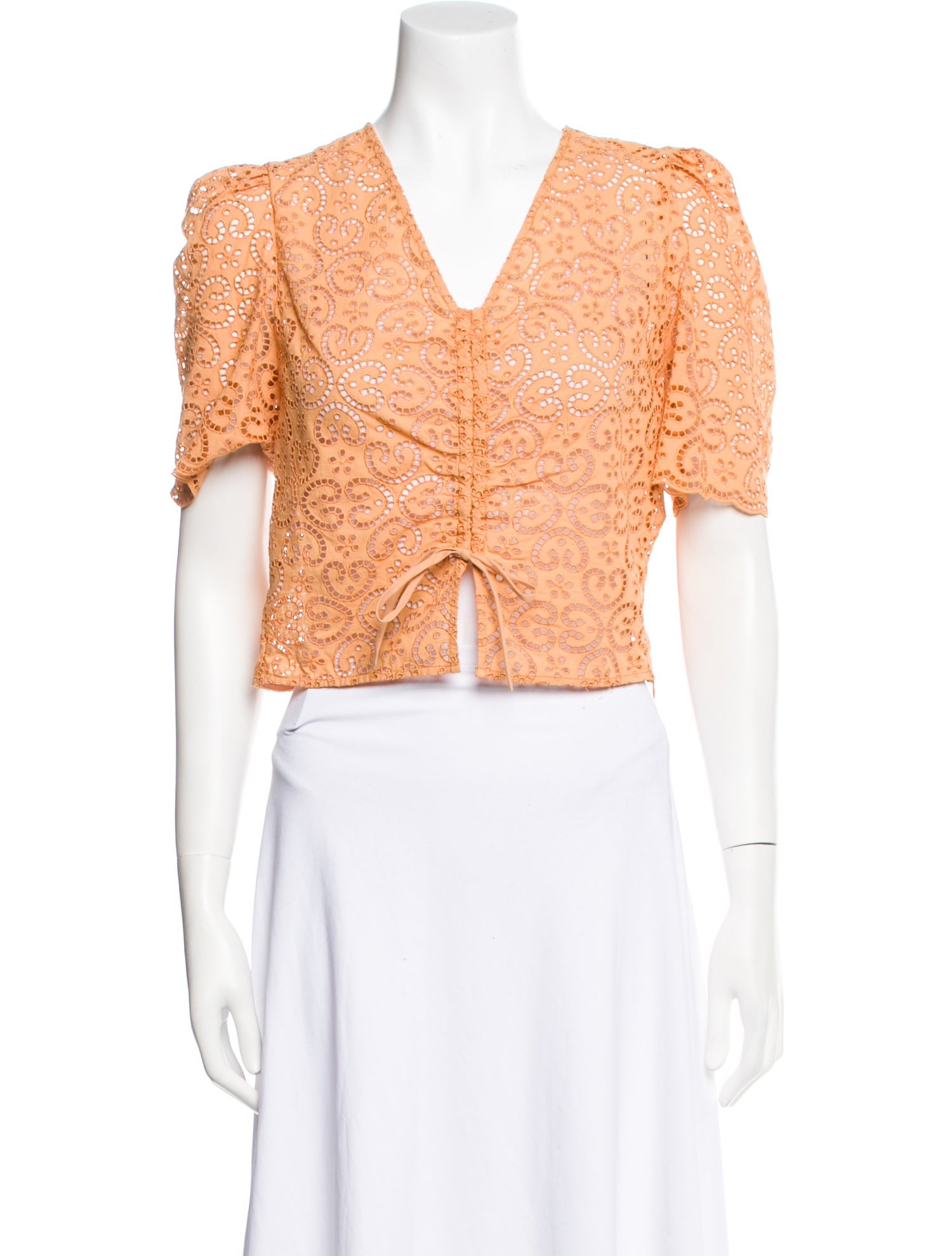 Sandro V-Neck Short Sleeve Crop Top w/ Tags