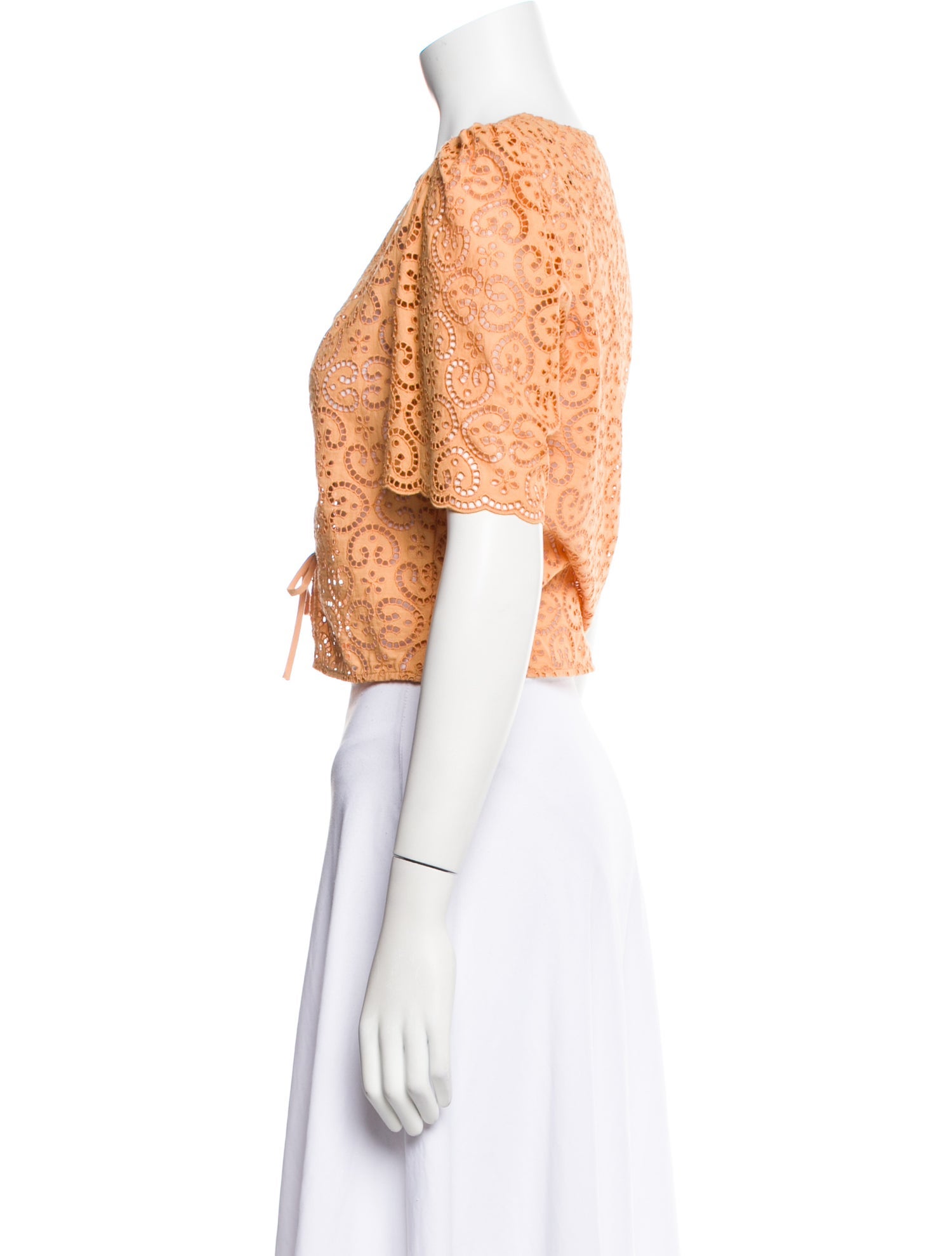 Sandro V-Neck Short Sleeve Crop Top w/ Tags