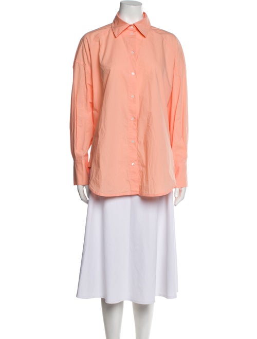Sandro Long Sleeve Button-Up Top