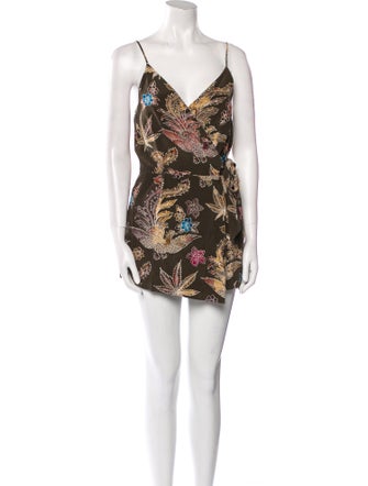 Sandro Silk Printed Romper