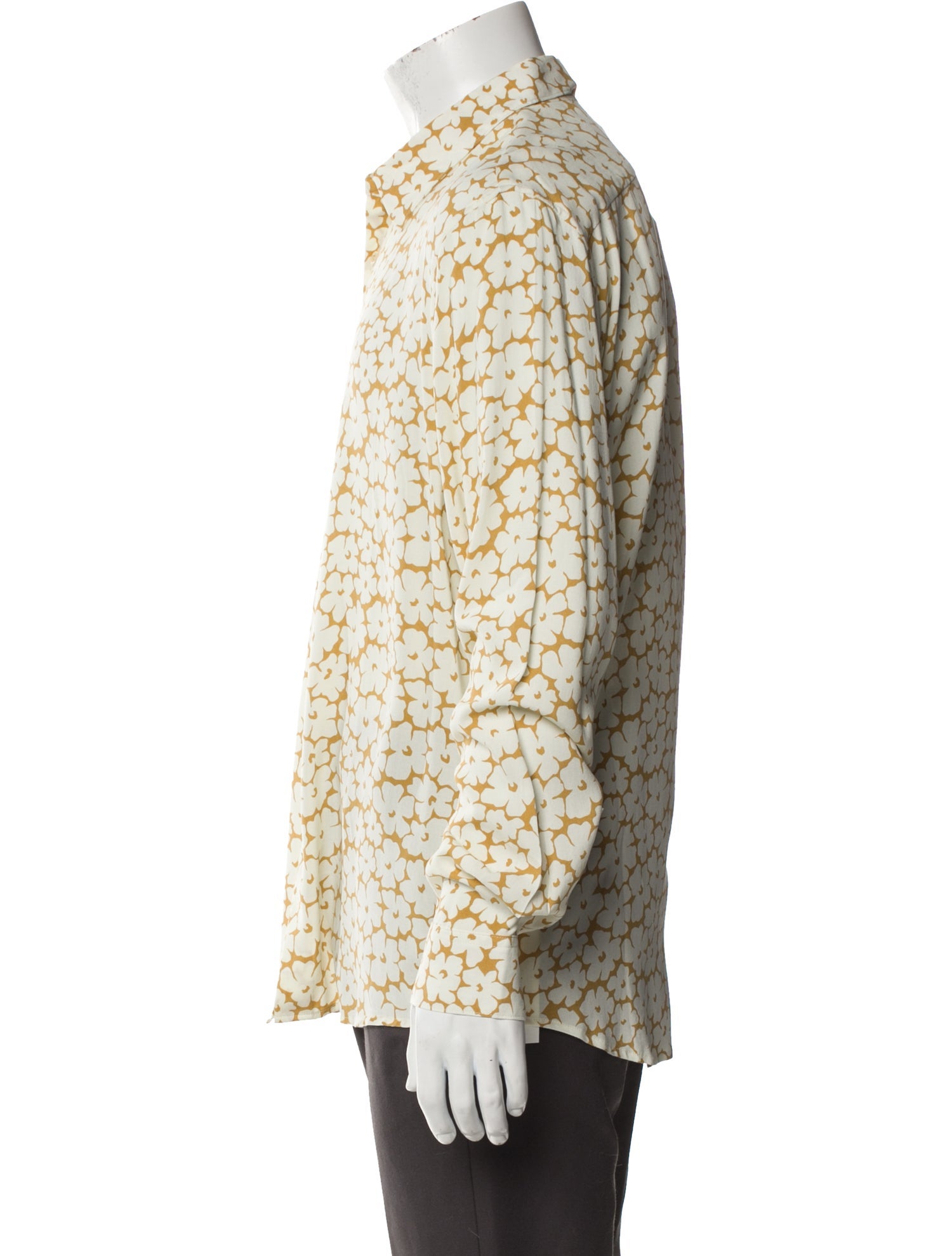 Sandro Floral Print Long Sleeve Button-Up Top