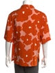 Sandro Floral Print Three-Quarter Sleeve Shirt