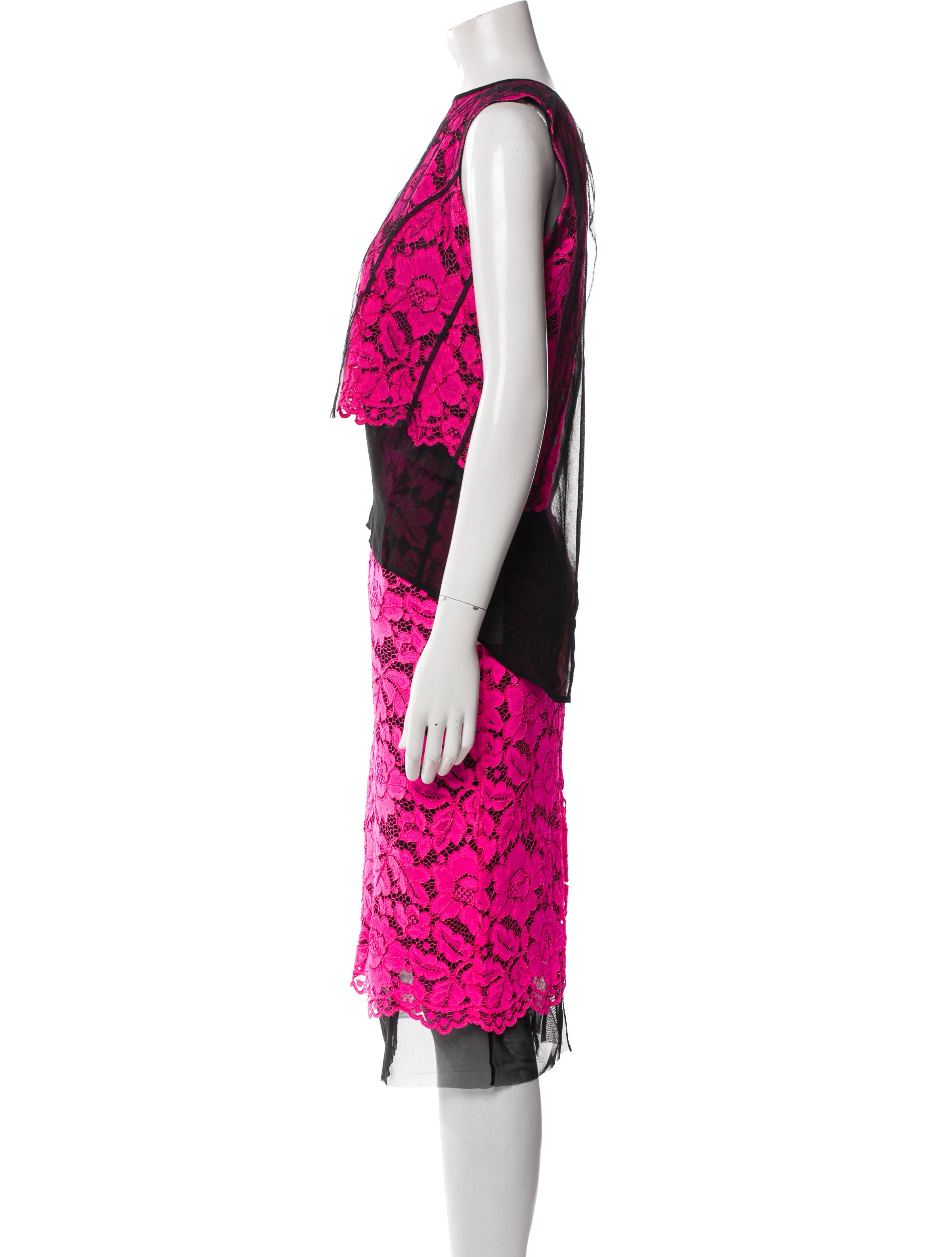 Sandro Lace Pattern Lace Trim Embellishment Skirt Set w/ Tags