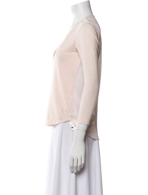 Sandro V-Neck Three-Quarter Sleeve Top