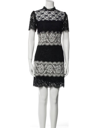 Sandro Lace Pattern Mini Dress