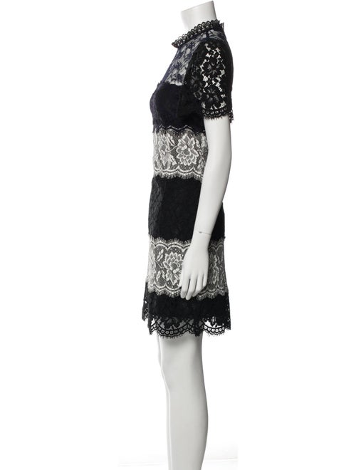Sandro Lace Pattern Mini Dress
