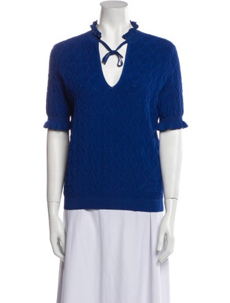 Sandro V-Neck Short Sleeve Top