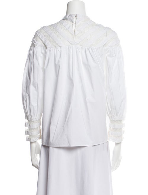 Sandro V-Neck Three-Quarter Sleeve Blouse