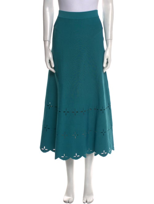 Sandro Eyelet Trim Midi Length Skirt