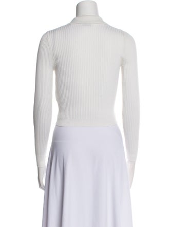 Sandro Long Sleeve Crop Top