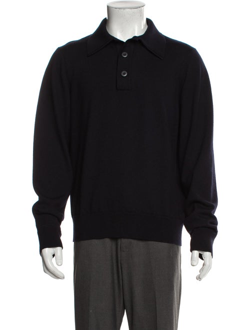 Sandro Wool Collar Polo Sweater