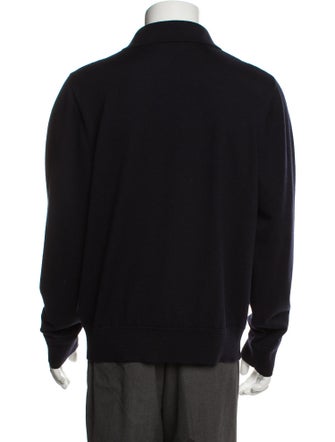 Sandro Wool Collar Polo Sweater