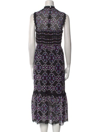 Sandro Printed Midi Length Dress