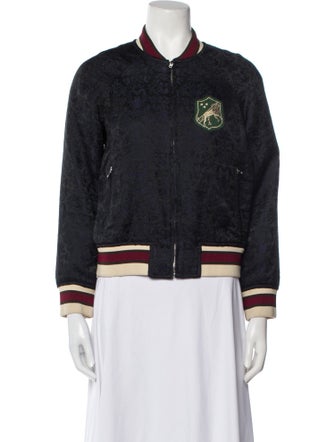 Sandro Graphic Print Bomber Jacket