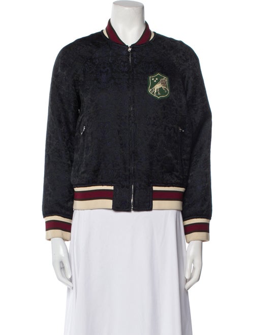 Sandro Graphic Print Bomber Jacket