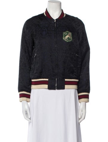 Sandro Jackets Graphic Print Bomber Jacket S