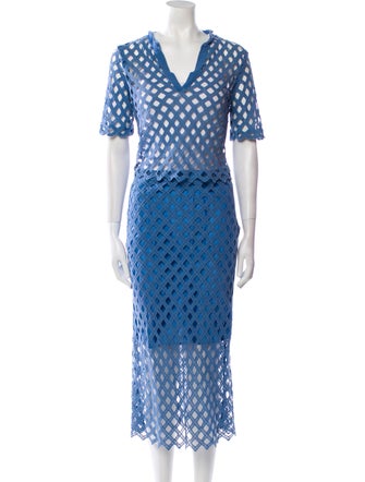 Sandro Eyelet Trim Skirt Set