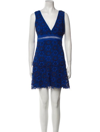 Sandro Lace Pattern Mini Dress