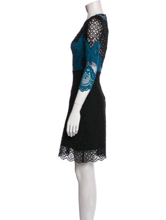 Sandro Lace Pattern Mini Dress