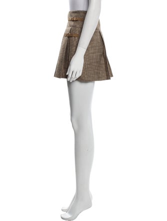 Sandro Plaid Print Mini Skirt