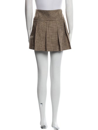 Sandro Plaid Print Mini Skirt