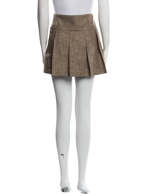 Sandro Plaid Print Mini Skirt