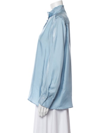 Sandro Mock Neck Long Sleeve Blouse